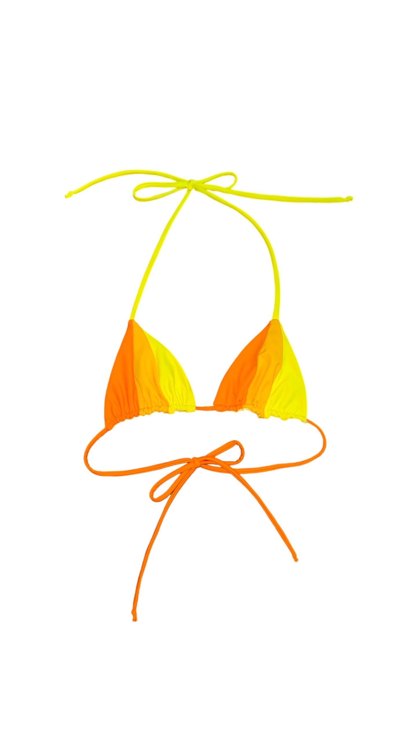 Tri Color Kini Top - Orange/Yellow