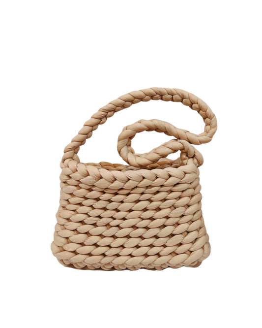 Sand Beige Tube Yarn Bag