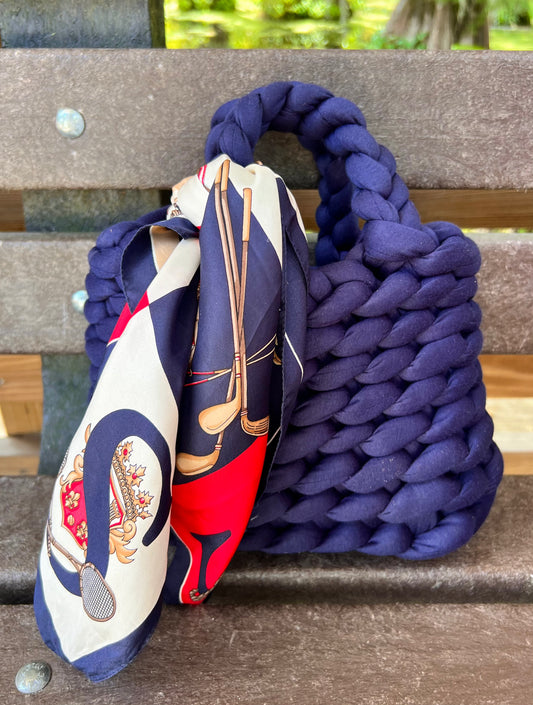 Tube Yarn Bag - Navy